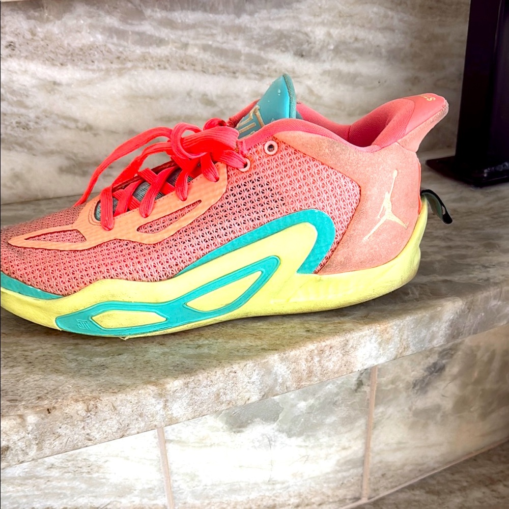 Jordan Athletic Shoes in Pink and Teal
